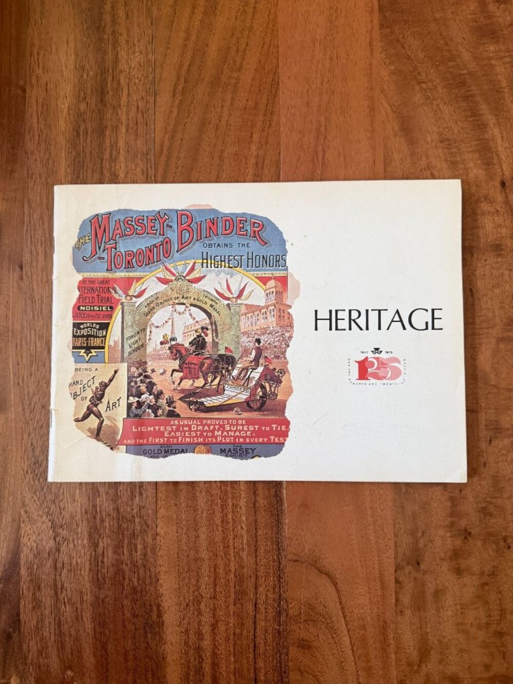 Massey Ferguson 125th Anniversary Heritage Booklet 1972 Farm Advertising Art